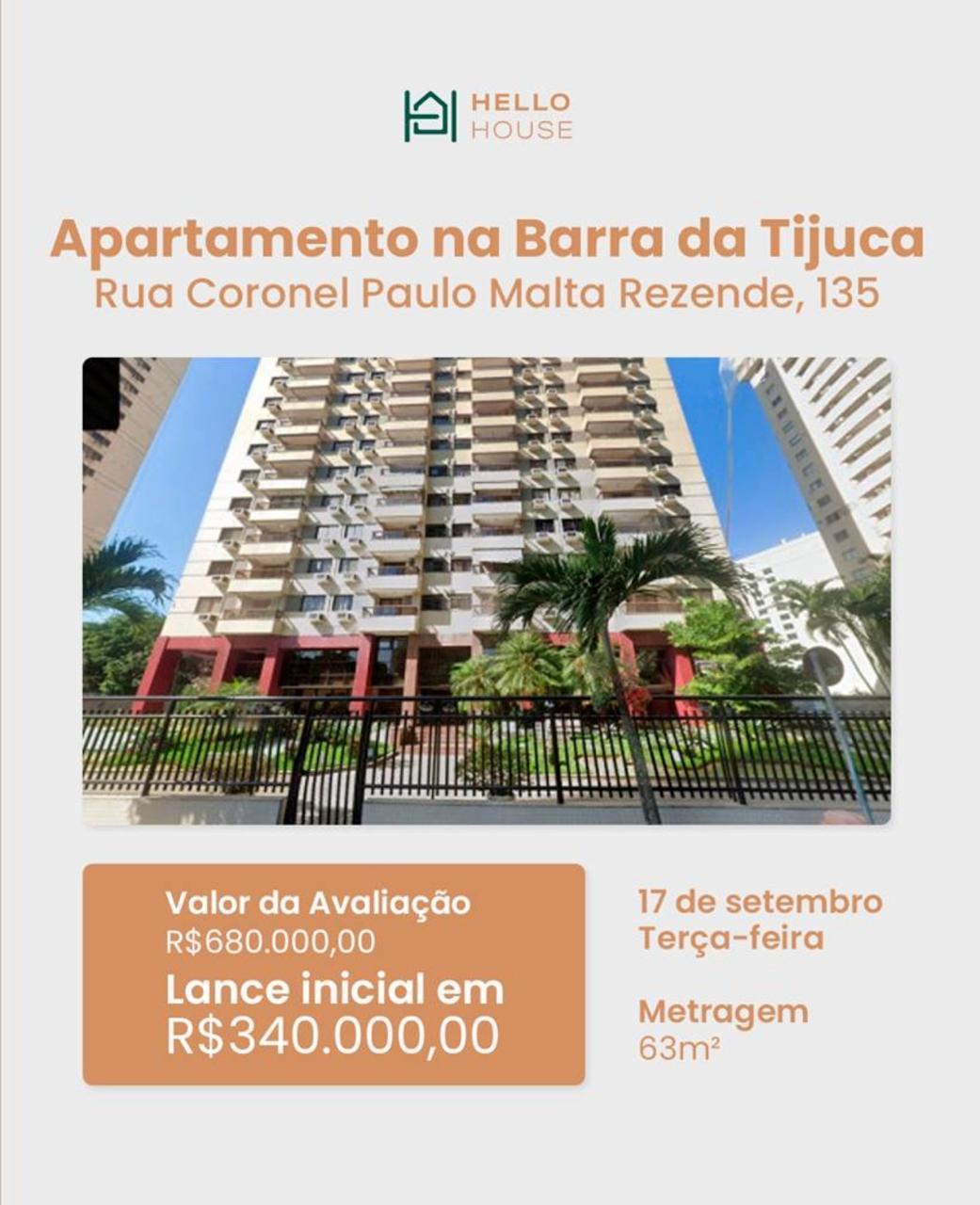 Apartamento com 2 quartos, 63m², à venda em Rio de Janeiro, Barra da Tijuca